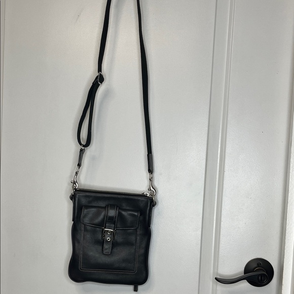 Coach Black Leather Crossbody Bag #301 - Picture 1 of 1